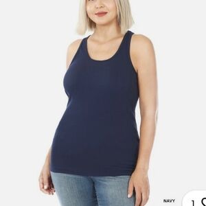 Kohana Women's Navy Ribbed Tank Top Size L
